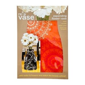 Flower Vase Medallion Design Orange NWT